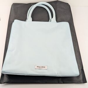 Miu Miu Beauty Pale Blue Structured Tote